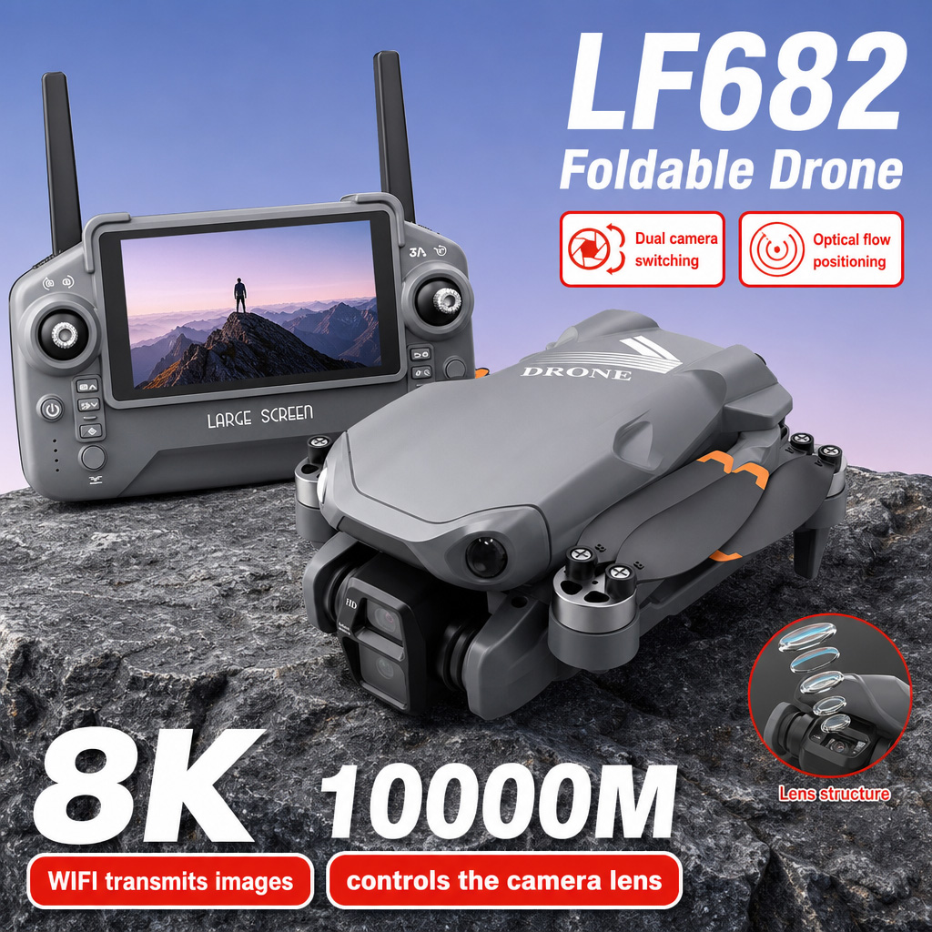 Drone Cinematic - Drone Aereo LF682 con Doppia Fotocamera