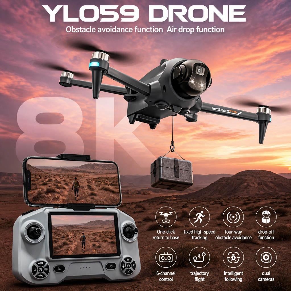 Drone Multispectral - NUOVO Drone YL059 con GPS, Ritorno