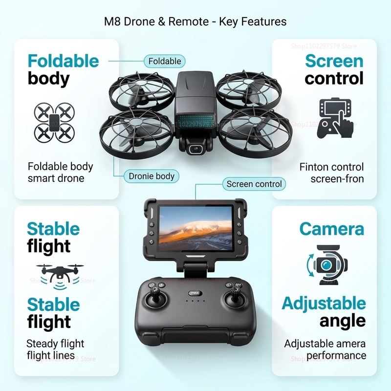 Nuovi Droni M8 GPS 8K Professi - Drone Multispectral recensione e prezzo